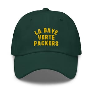 La Baye Verte – Vintage Stencil Green & Gold Packers Embroidered Dad Cap – Paris Fan Club Edition
