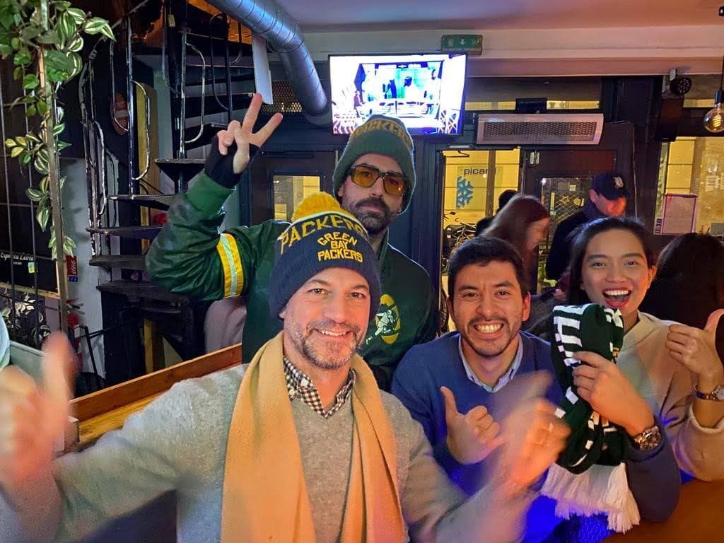 Titletown Europe members at a Packers gathering