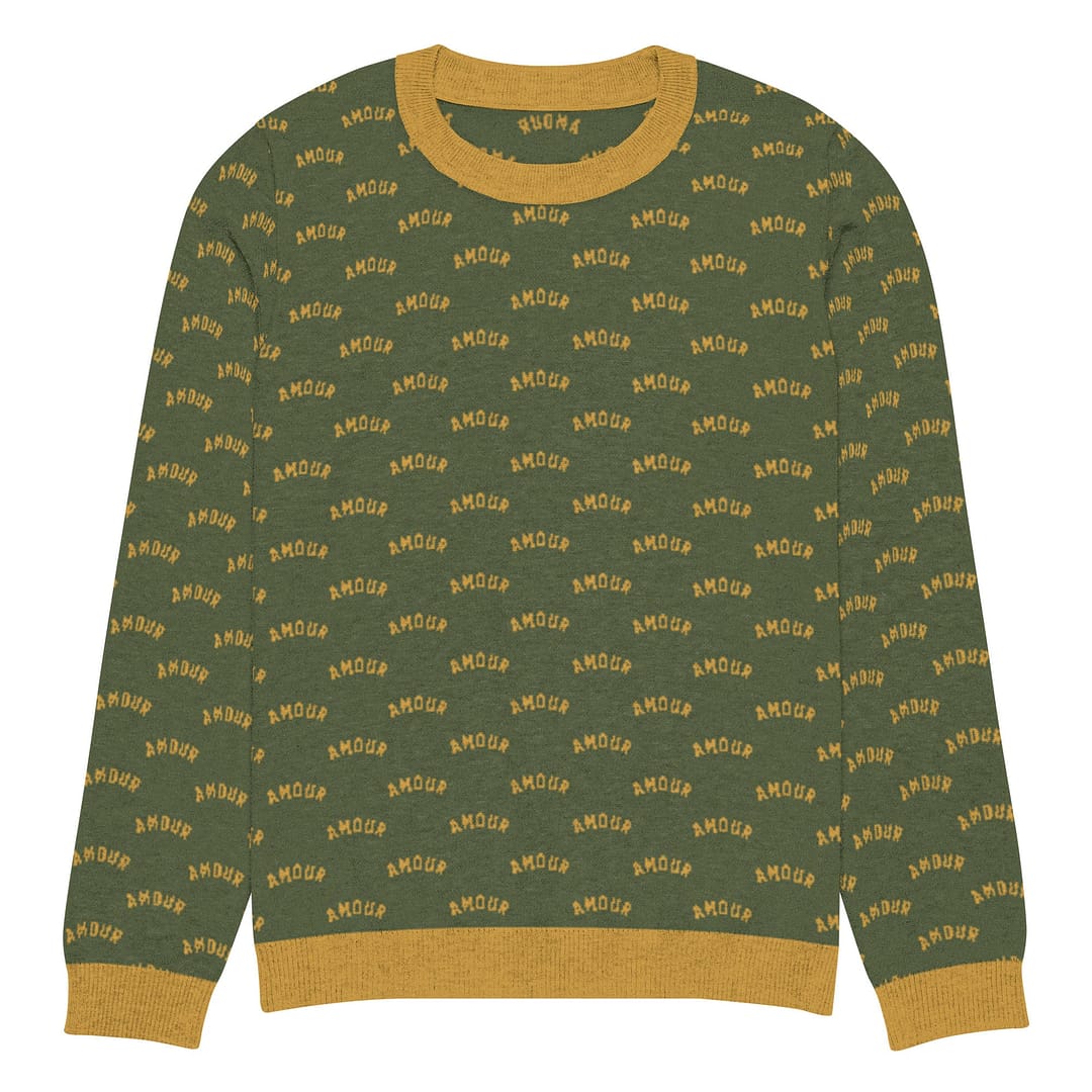 AMOUR Jordan Love All-Over-Print Sweater Weather Knitted Crew