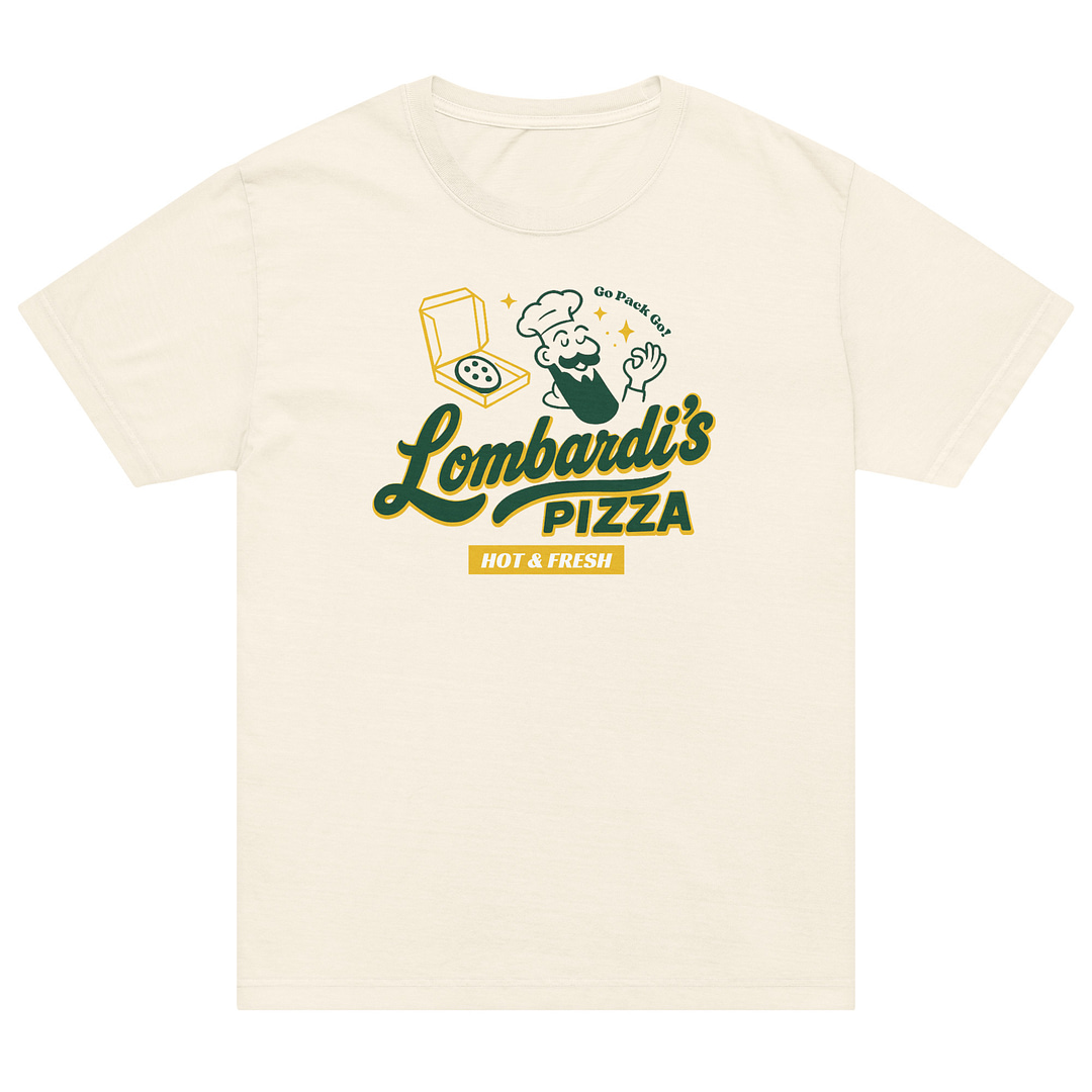 Vince Lombardi Titletown Europe Pizzeria Italian Heritage Unisex oversized t-shirt