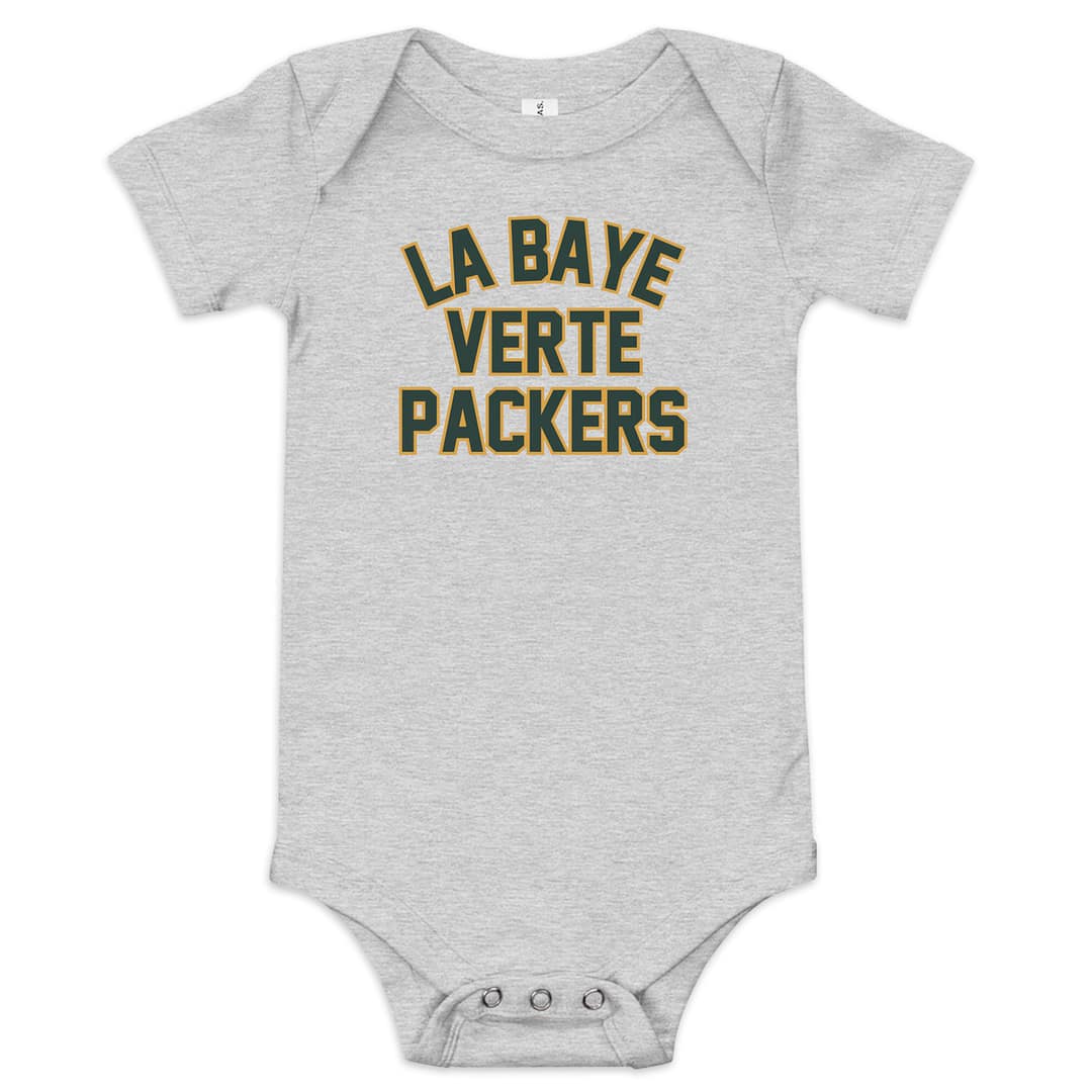 La Baye Verte Packers – Green & Gold Baby Onesie – Paris Packers Fan Club
