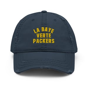 La Baye Verte – 1923 Classic Throwback Blue & Gold Distressed Dad Cap | Packers Heritage Edition
